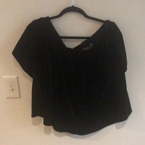 Velvet black top